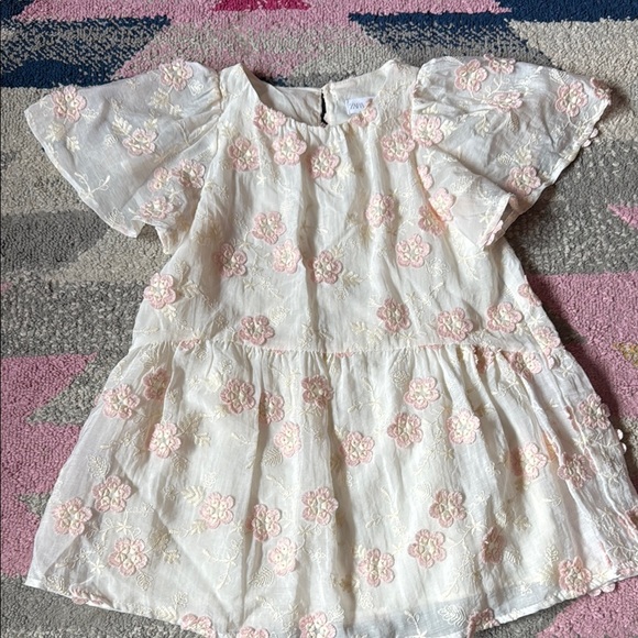 ZARA Floral Embroidered Dress - Picture 1 of 8